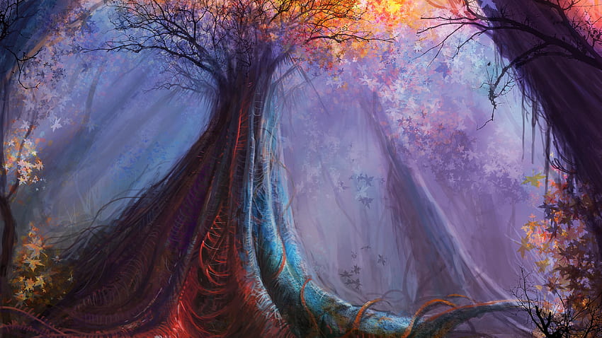 Magic Tree Painting HD wallpaper
