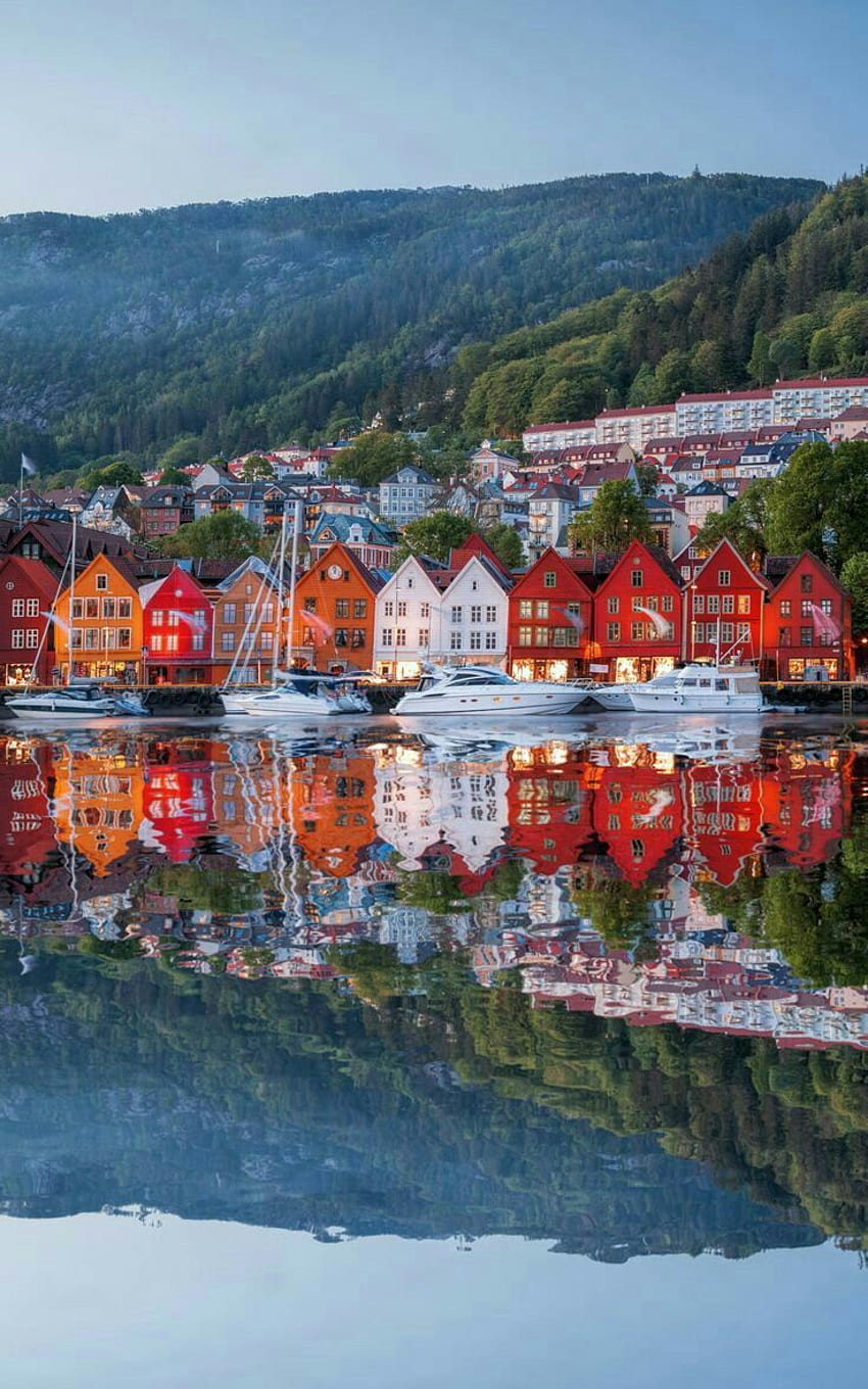 ベルゲン ノルウェー。 ノルウェー旅行、ノルウェー文化、オスロ観光 HD電話の壁紙