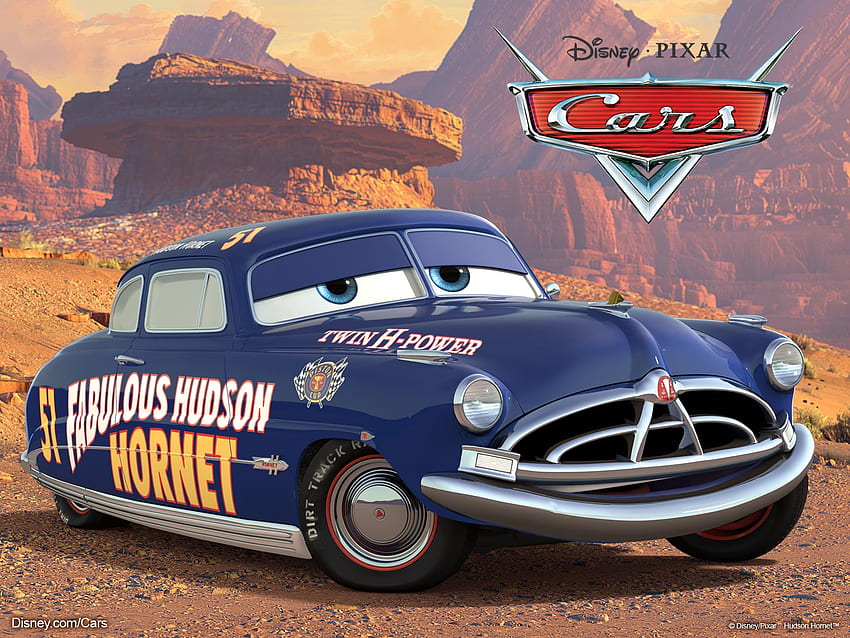 รถแข่งด็อก ฮัดสัน จากยนตร์เรื่อง Pixar Cars วอลล์เปเปอร์ HD