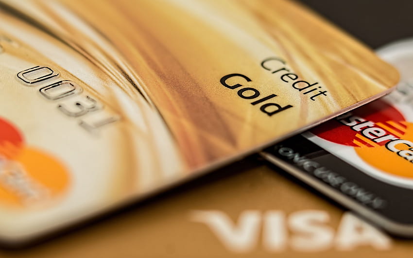 Kreditkarten, VISA, Bank, Nahaufnahme, Geld HD-Hintergrundbild