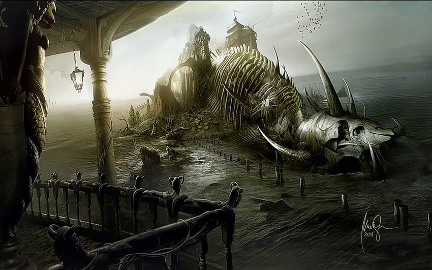 eklektik sanat kesinlikle. :Island of Fallen Dragon, 3D Dijital Sanat, Gerçeküstü Sanat. Wonder art, Gerçeküstü sanat, Sanat, Karanlık Gerçeküstü HD duvar kağıdı