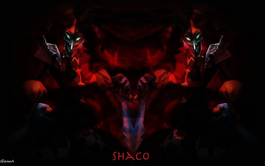 Shaco (League Of Legends) i tło, LOL Shaco Tapeta HD