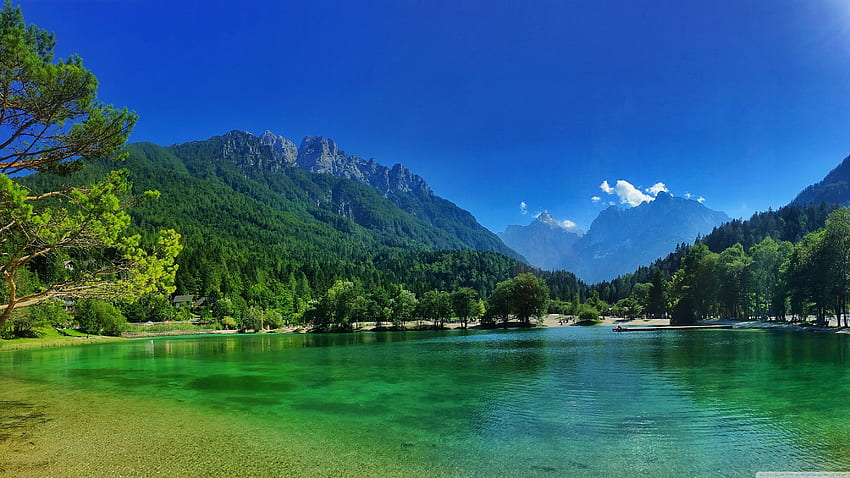 Lake Jasna - Kranjska Gora ❤ for Ultra, Slovenia HD wallpaper