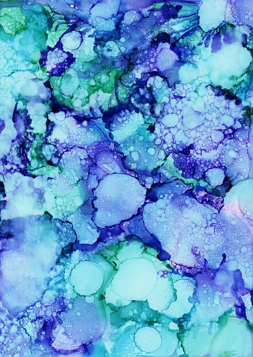 purple and blue abstract painting – Texture , Alcohol Ink HD phone wallpaper