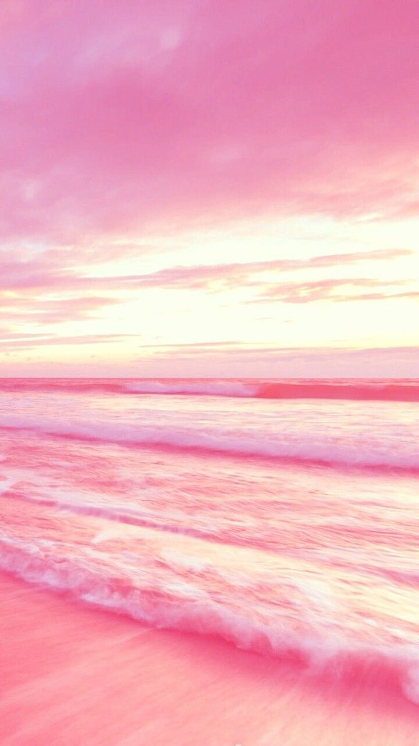 Pink Girly Beach HD phone wallpaper