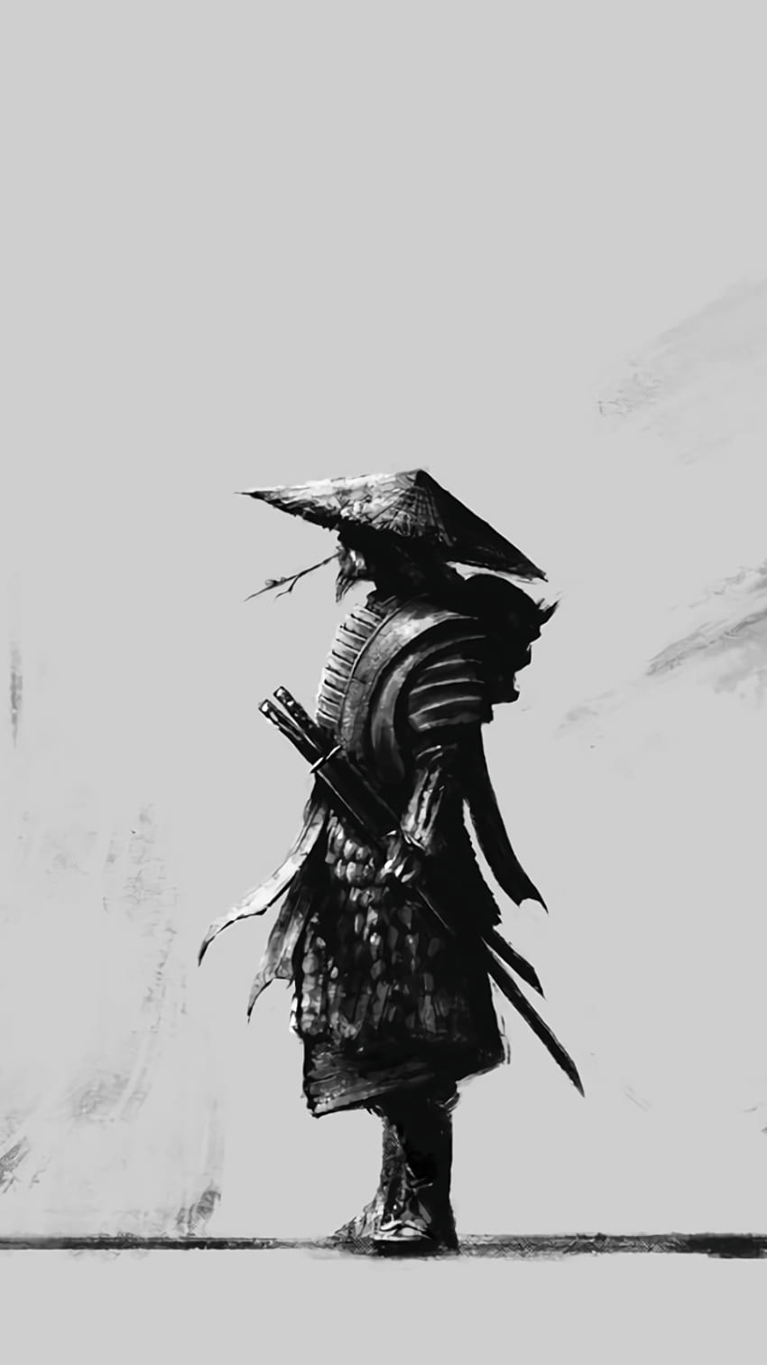 Samurai - , Samurai-Hintergrund auf Fledermaus, dunkler Samurai-Anime HD-Handy-Hintergrundbild