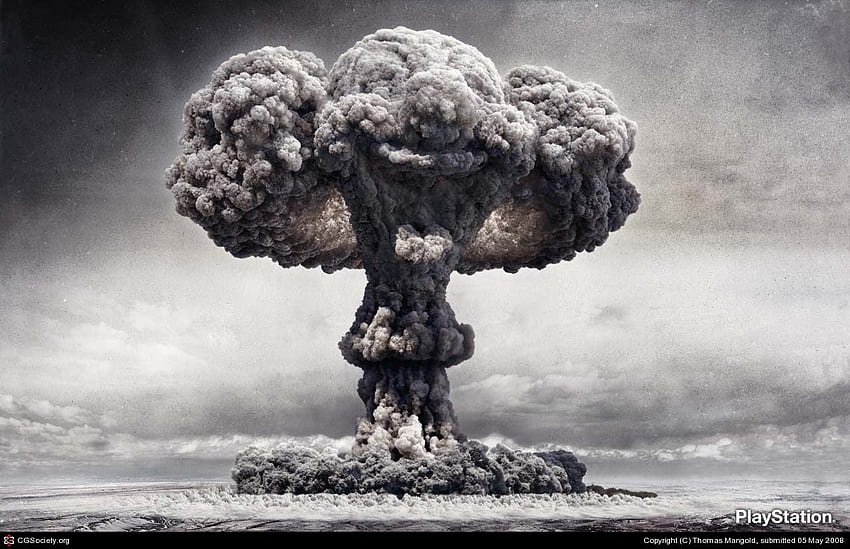Clown Nuke Mushroom Cloud. Експлозия на атомна бомба, гъбен облак, Хирошима HD тапет