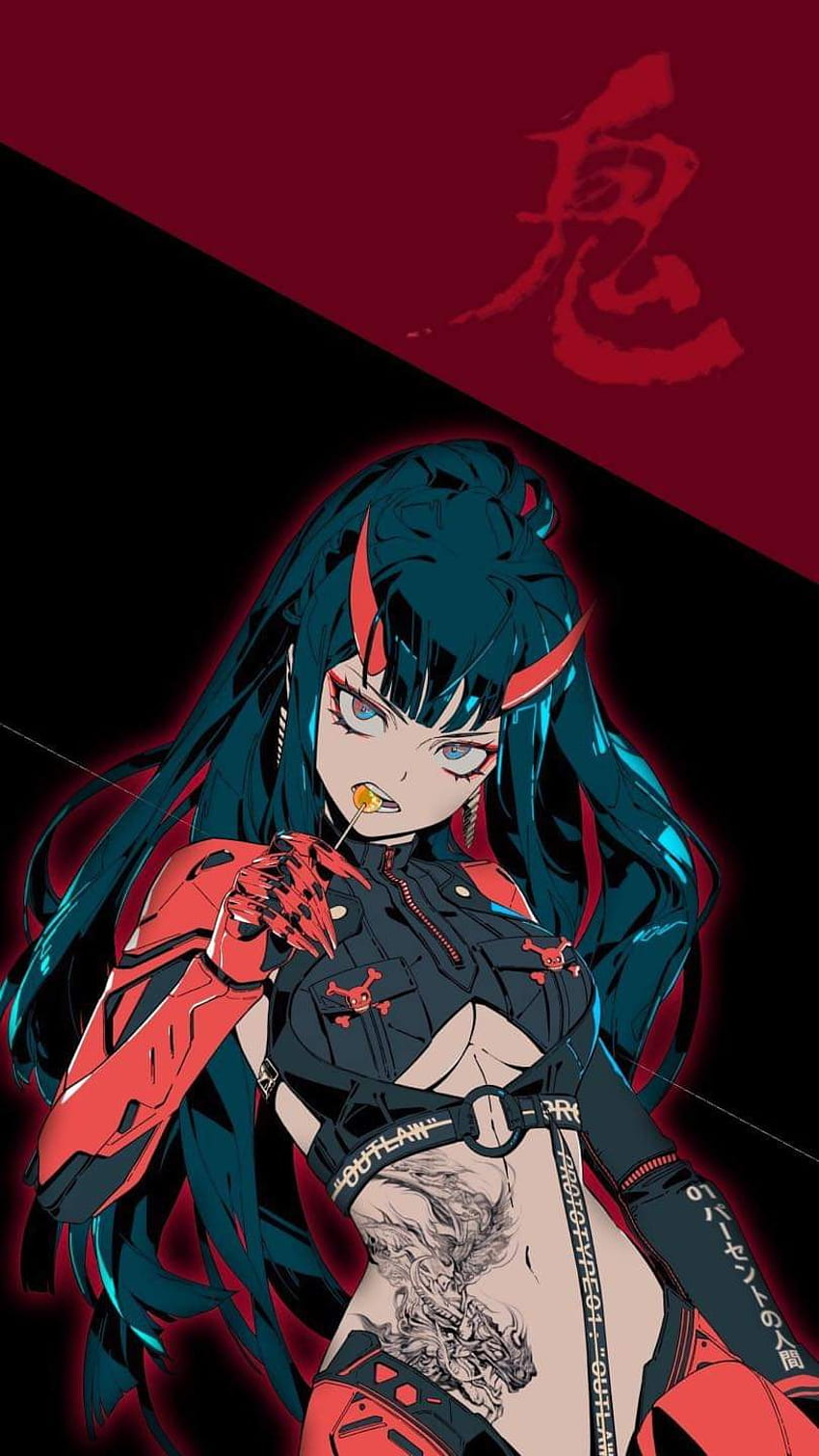cyberpunk, anime wallpaper ponsel HD