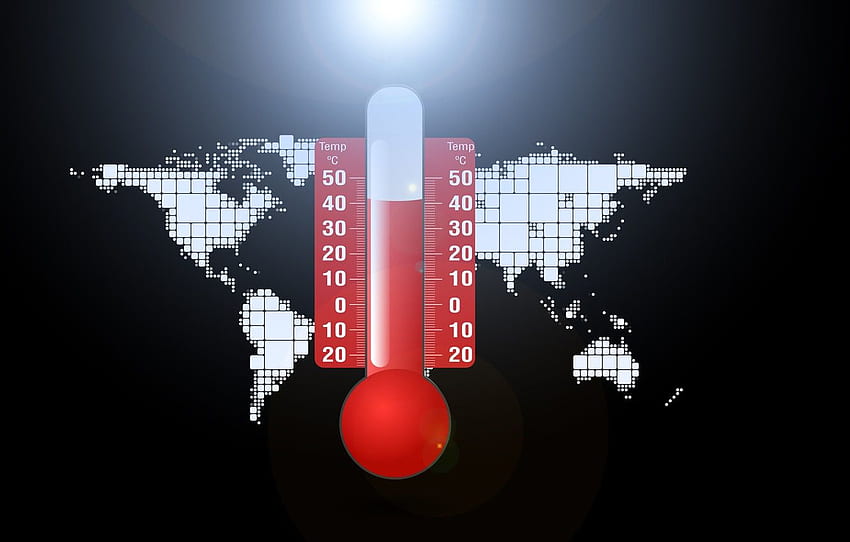 masalah, planet, termometer, suhu, iklim, Perubahan Iklim Wallpaper HD