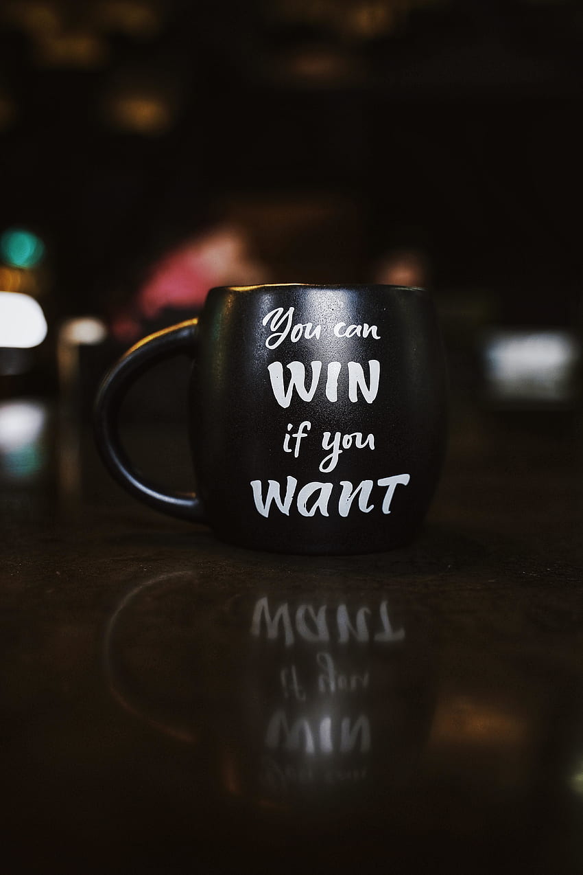 Coffee cup, black, quote HD phone wallpaper