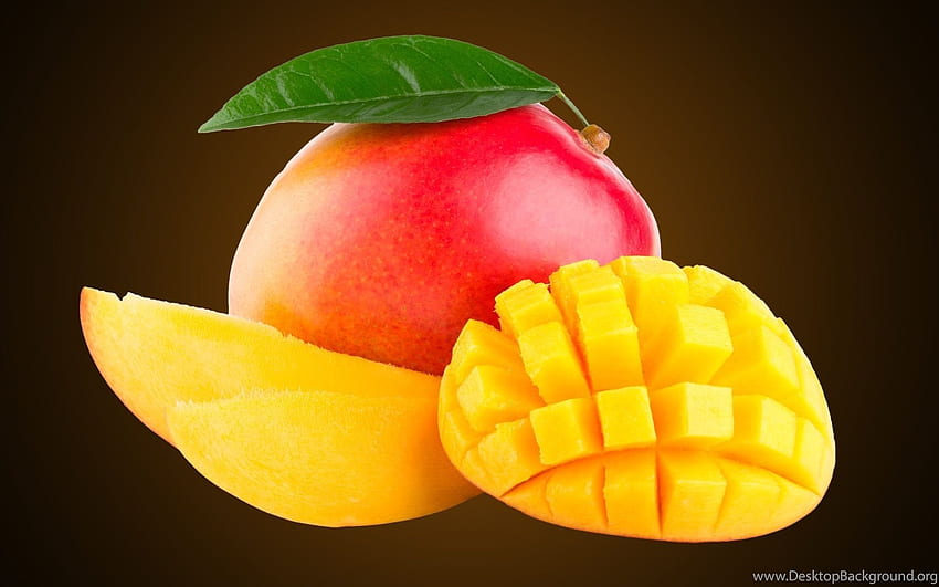 Fresh Mango And Slice Fruit Background HD wallpaper