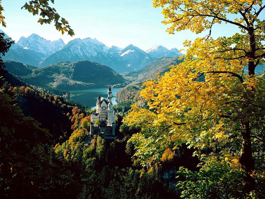 Nature, Autumn, Lock, Height, Germany, Bavaria HD wallpaper