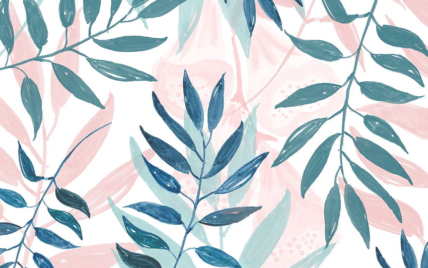 Laptop tumblr, leaf, pattern, green, plant, botany - Use, Cute ...