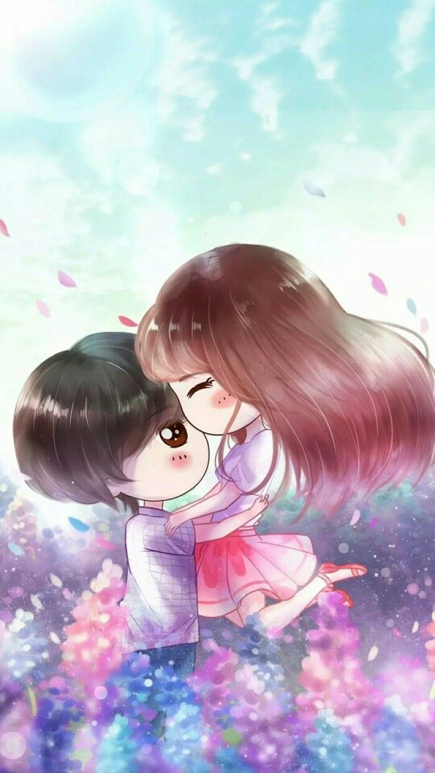 Rahmah Rahmah über Zeichnungen. Schöne Anime-Kunst, süßes Paar, süße Liebe, glückliche Anime-Paare HD-Handy-Hintergrundbild