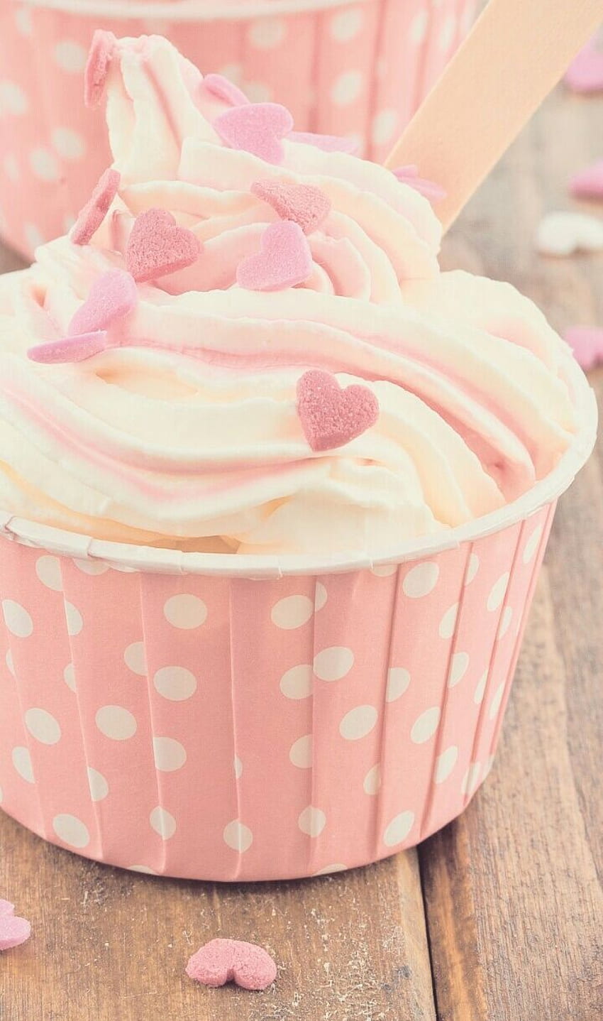 Ice cream, decor, decoration, delicious, dessert, food, hearts, ice, pastel, pink, style, sugar, sweet, sweets, , , we heart it, iphone, pastel color, beautiful food, pink ice cream, pastel food, beauty food HD phone wallpaper
