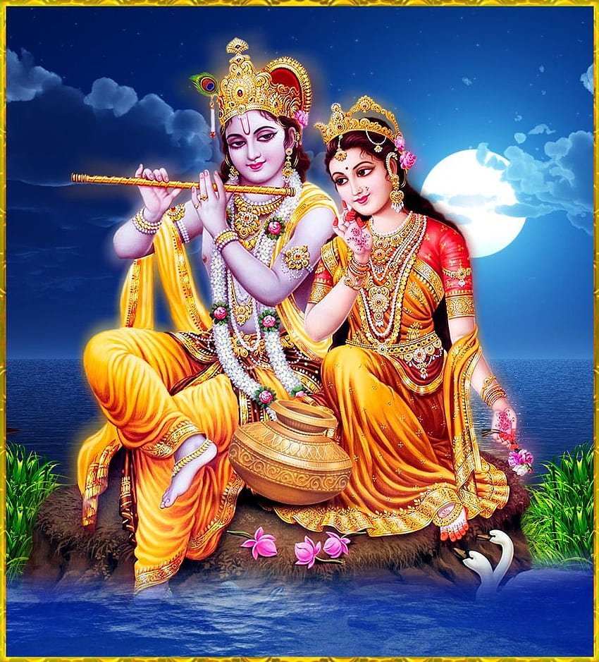 Lord Radha Krishna Love And 3D là một trong những hình nền nổi bật nhất của đôi tình nhân uyên ương này. Hình nền với đồ họa sống động, đầy mê hoặc sẽ đem đến cho bạn cảm giác đắm chìm trong một không gian đầy tình yêu và sự đẹp đẽ. Hãy xem thử ngay để có trải nghiệm tuyệt vời nhất!