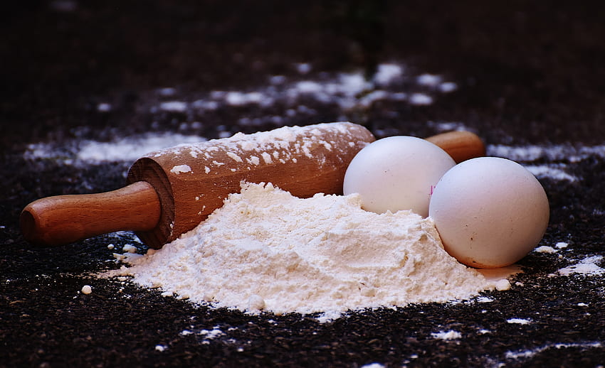 Food, Eggs, Bakery Products, Baking, Flour, Rolling Pin HD wallpaper