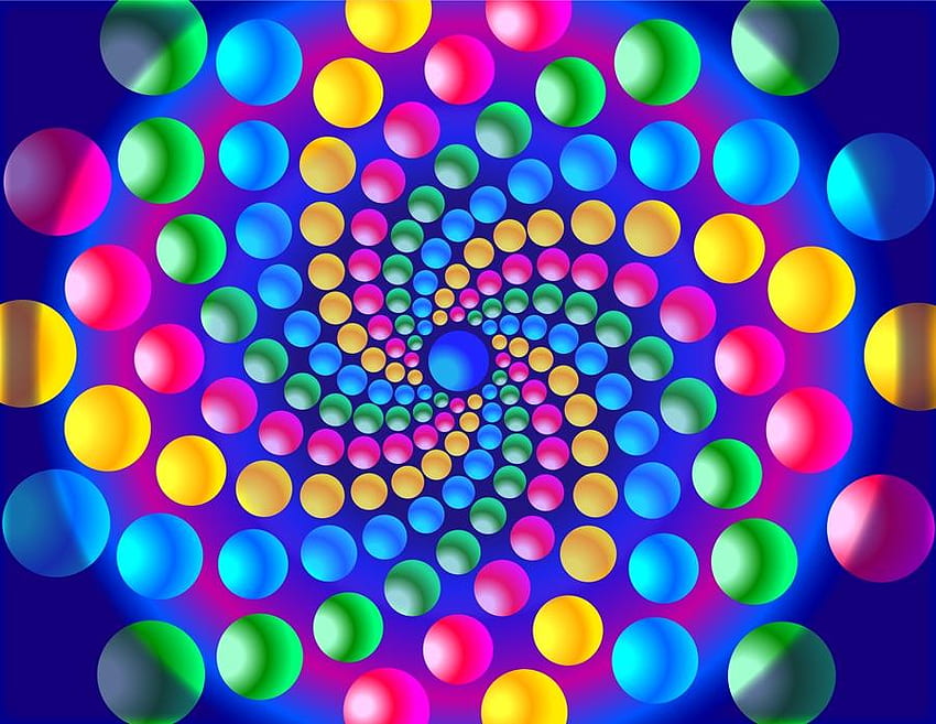 Palline colorate, swirly, palline colorate, sfere, sfere Sfondo HD