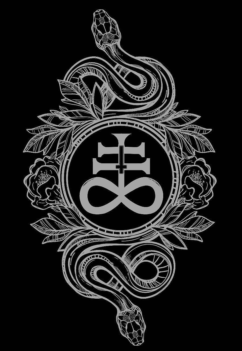 리바이어던 십자가 - 루시퍼의 인장. 사탄의 문신, 오컬트 문신, 사탄의 예술 HD 전화 배경 화면