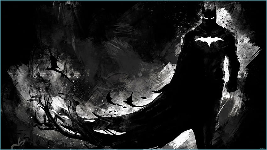 Dark Knight Monochrome Superheroes , Batman, Black Super Heroes HD wallpaper