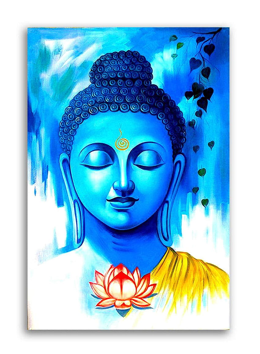 Tamatina Buddha Canvas Paintings - Blue Buddha - Buddhism Paintings, Afro Buddha HD phone wallpaper