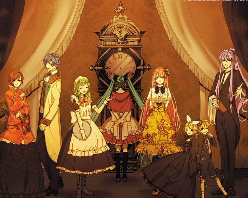 Crazy Night, Len, Meiko, Rin, Kaito, Vocaloid, Gumi, Miku, Gakupo, Suzunosuke HD-Hintergrundbild