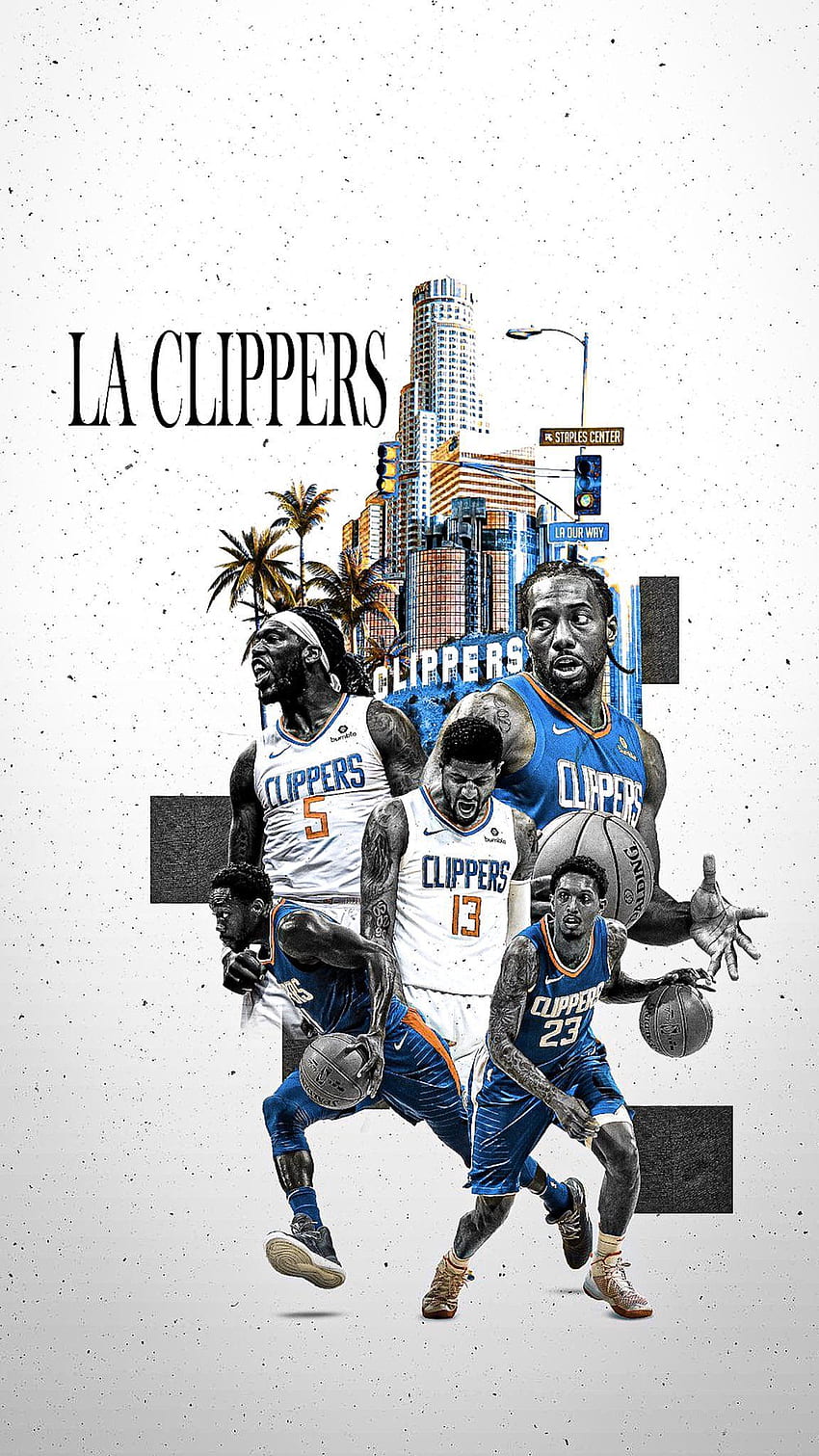 Super niesamowity telefon Clippers dla każdego, kto go szuka! : LAClippers, Kawhi Leonard Clippers Tapeta na telefon HD