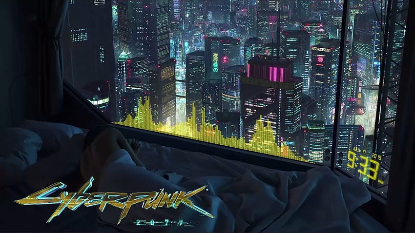 Cyberpunk 2077 Live (ses görselleştirici + sistem saati), Cyberpunk Stili HD duvar kağıdı