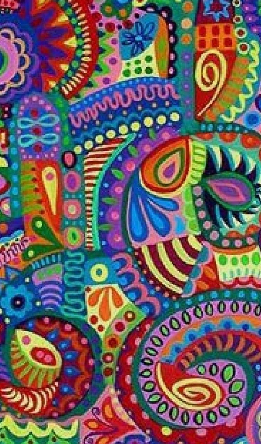 ZENTANGLE, Colorful Zentangle HD phone wallpaper