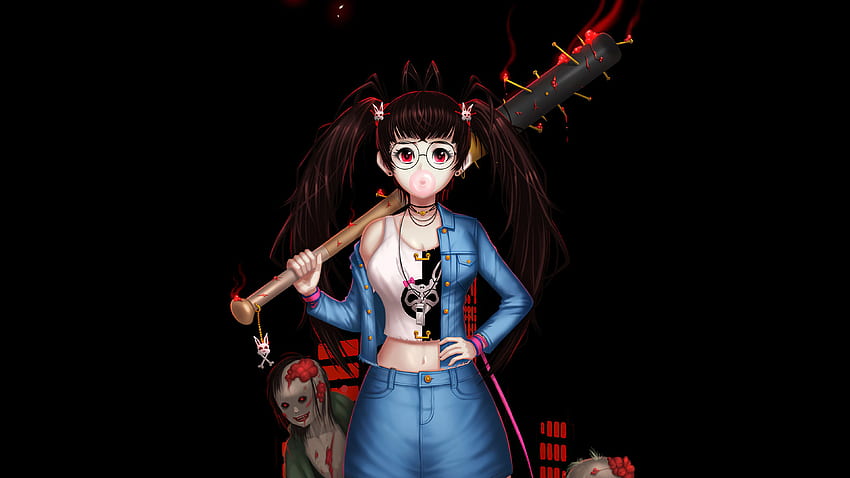 Zombie Fighter Girl , Anime Tapeta HD