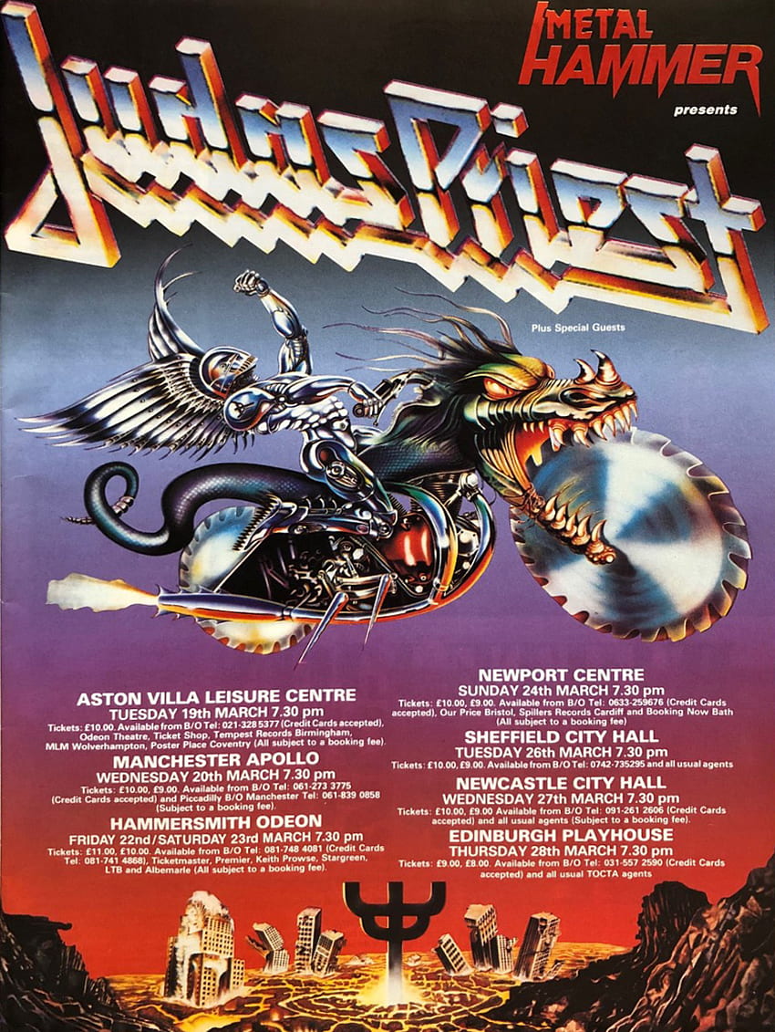 Judas Priest - Judas Priest's 'Painkiller' tour in 1990 and '91 HD phone wallpaper