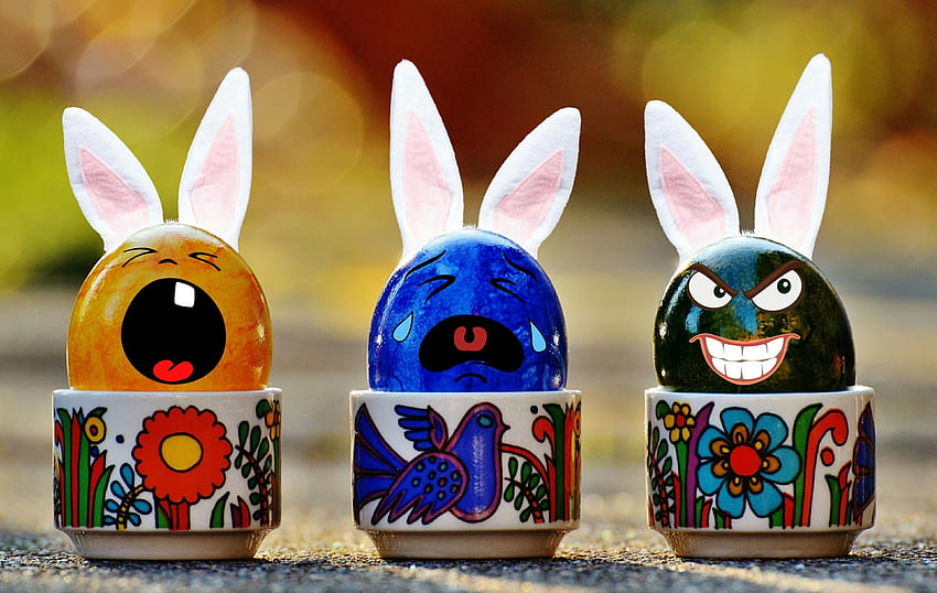 Празници, Великден, Заек, Великденски зайци, Великденски зайци HD тапет