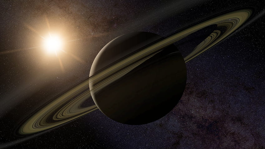 Planets Saturn planet Ring system Space 3D HD wallpaper