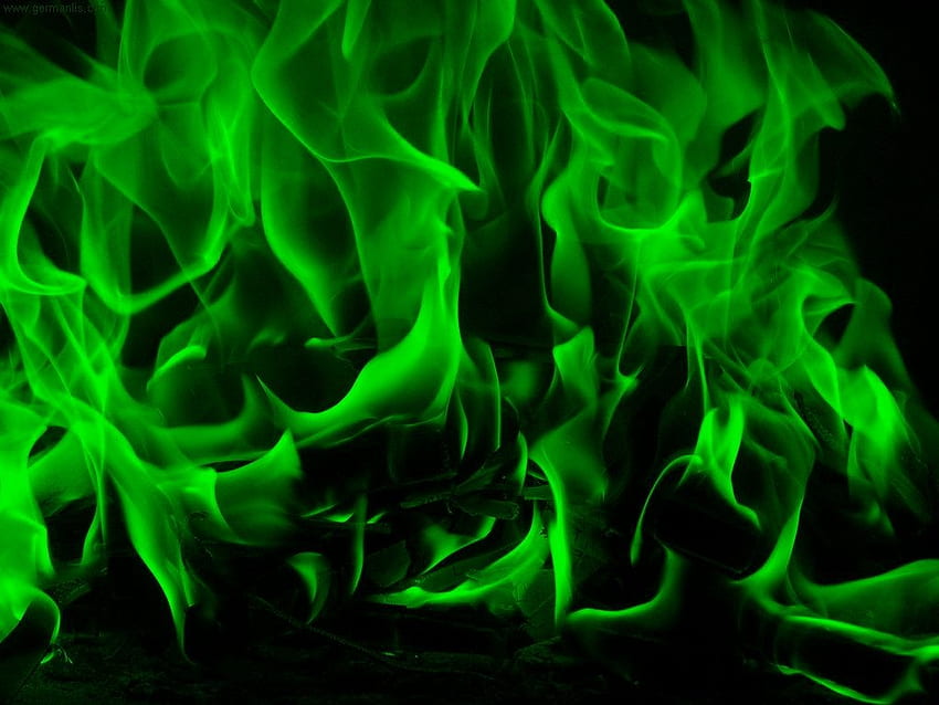 grünes Feuer. Die Online-Schreibgemeinschaft. Grüne Ästhetik, Grün, Dunkelgrüne Ästhetik, Neongrüner Rauch HD-Hintergrundbild