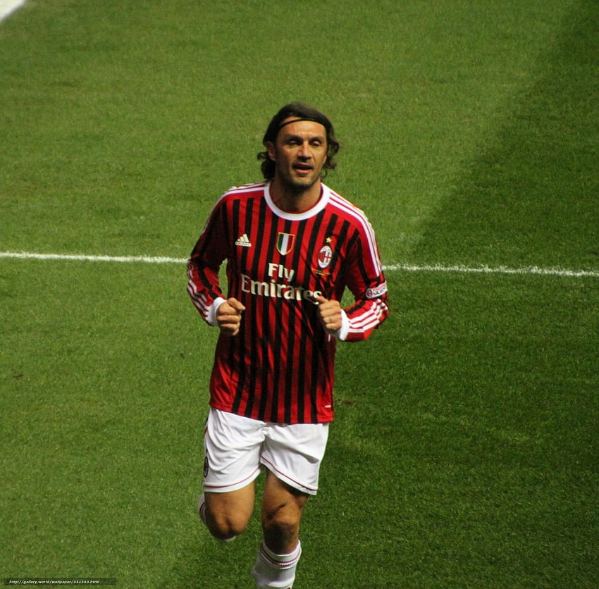 Paolo, Maldini, grass, black HD wallpaper