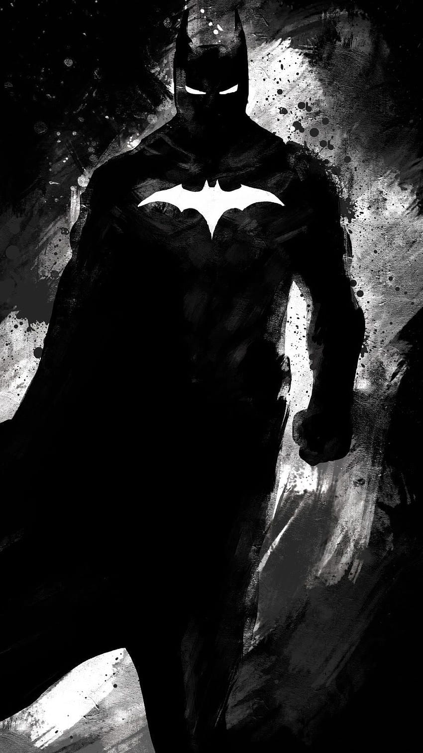 バットマンデジタルアートブラック＆ホワイトモバイル. DCコミック、バットマンポスター、バットマン、バットマンクール HD電話の壁紙