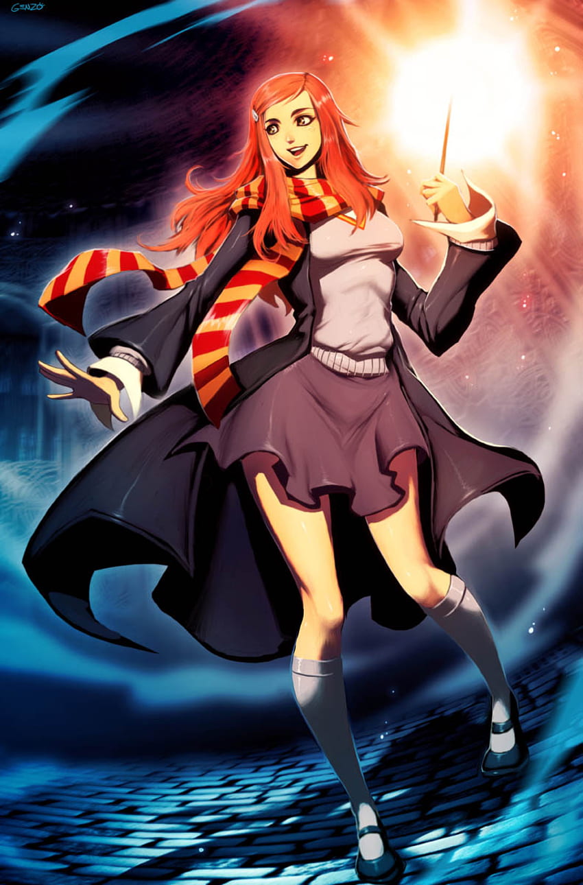 Ginny - Harry Potter fan Art, Ginny Weasley Cartoon HD phone wallpaper