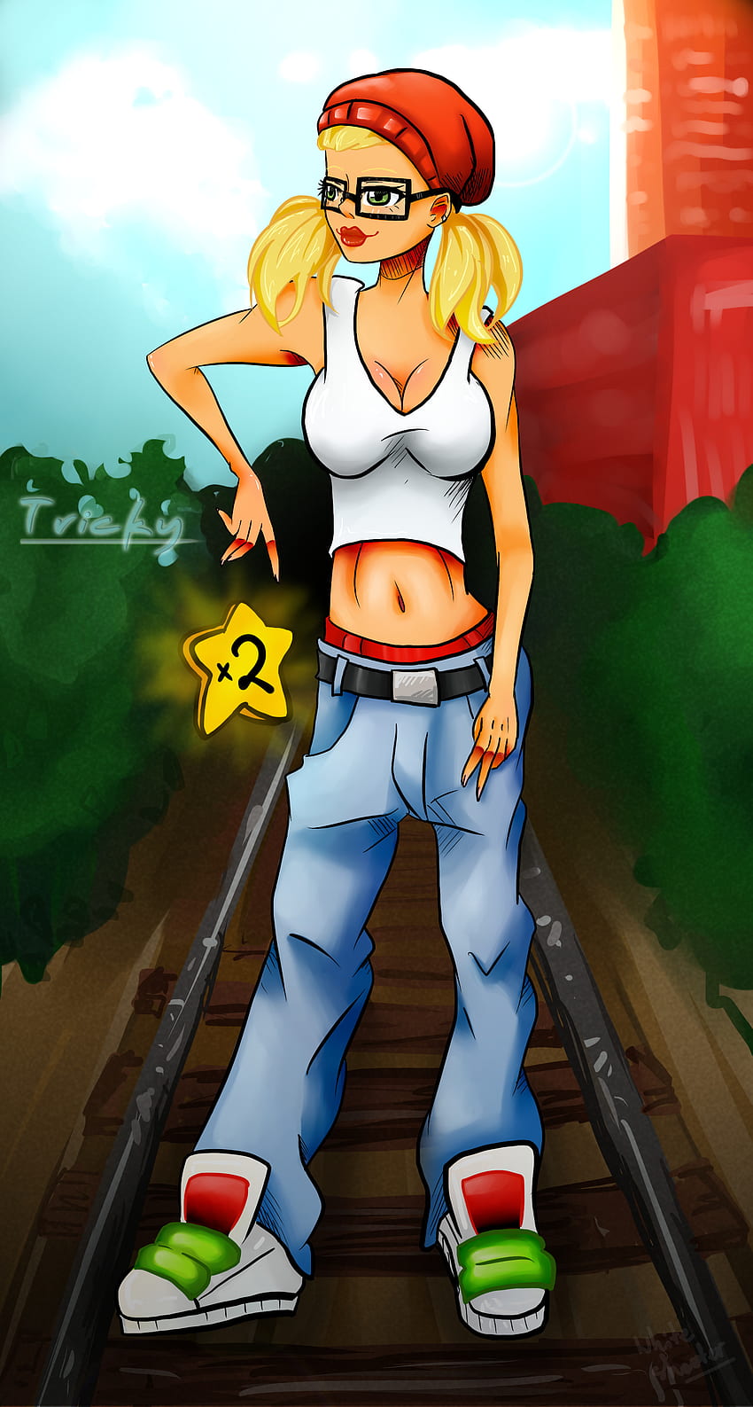 Subway Surfers por BendyandAlice, jogos de surfistas de metrô Papel de  parede de celular HD