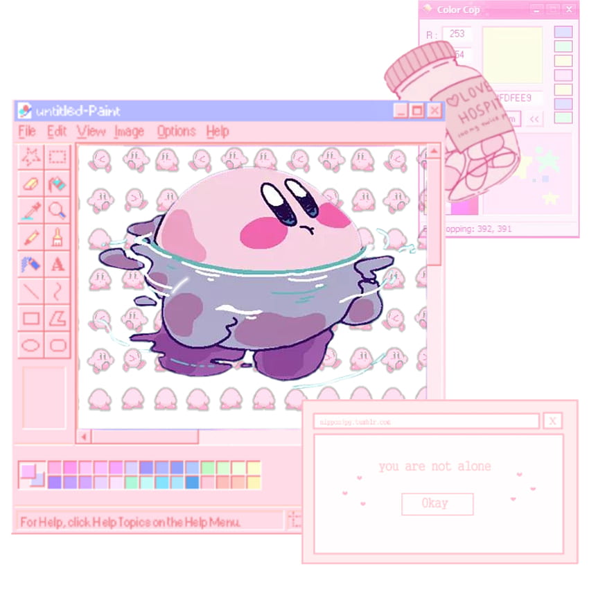 Kirby estético, Kirby roxo Papel de parede de celular HD