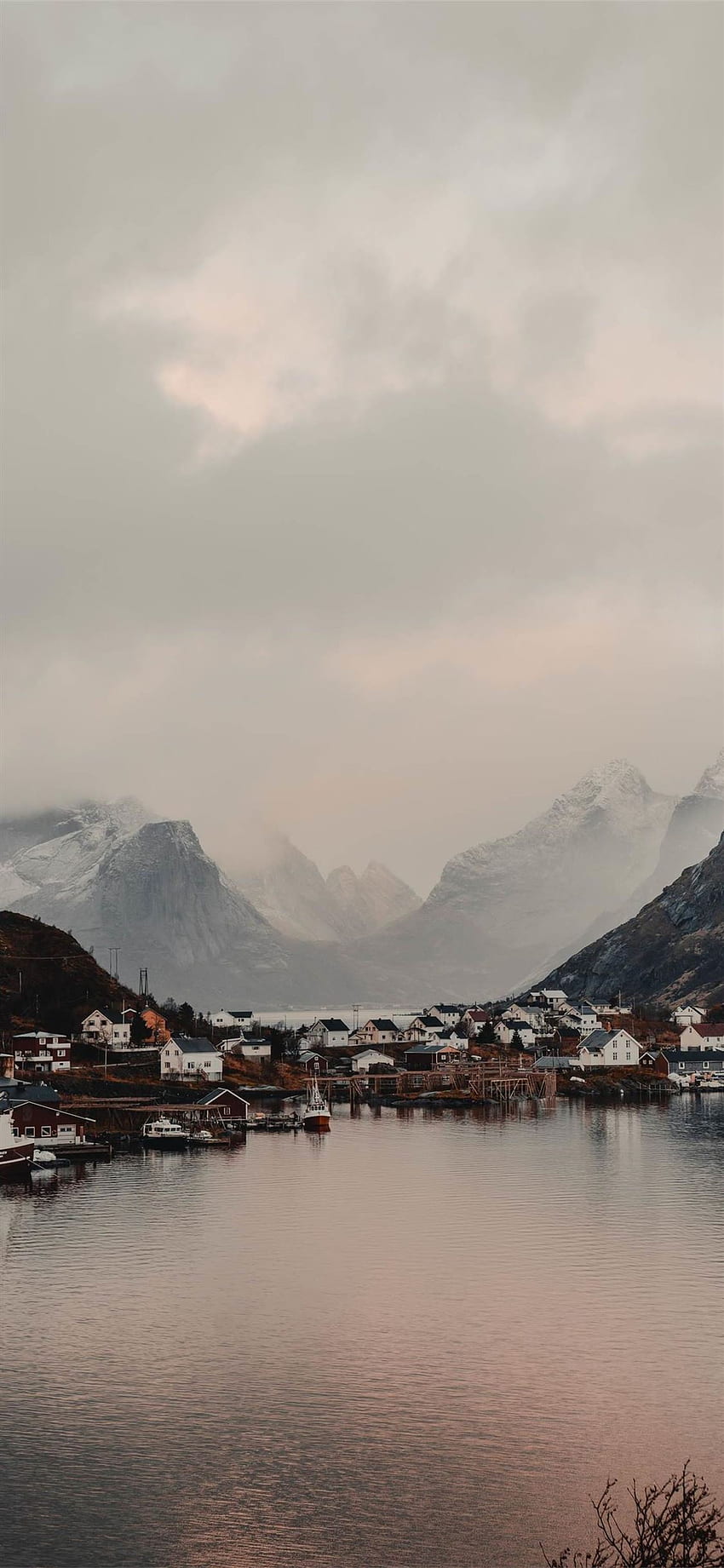 Lofoten Norwegia Ponsel Android iPhone X wallpaper ponsel HD