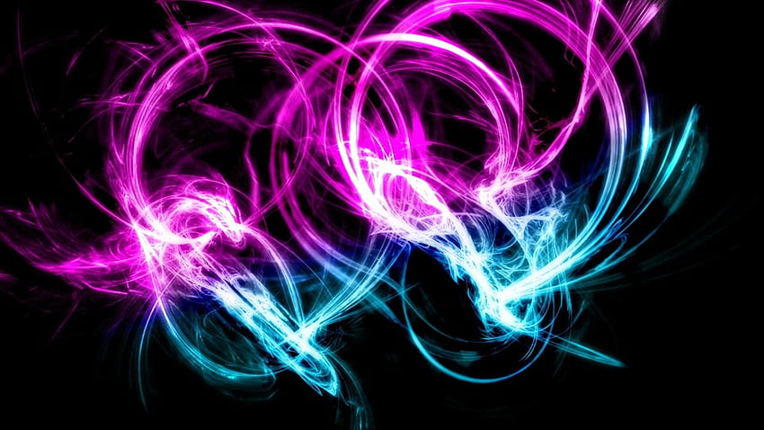 Preview neon, patterns, cluster, background HD wallpaper