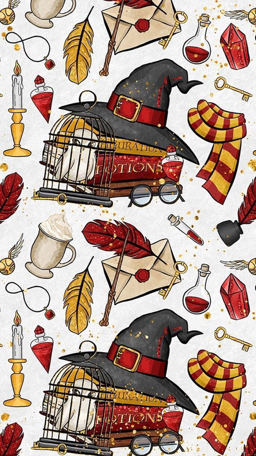 Libros de texto de pociones de transfiguración Sombrero Gafas Bufandas de Gryffindor de Harry Potter lindo en 2020. de Harry Potter, Harry Potter, Dibujos de Harry Potter, Kawaii Harry Potter fondo de pantalla del teléfono