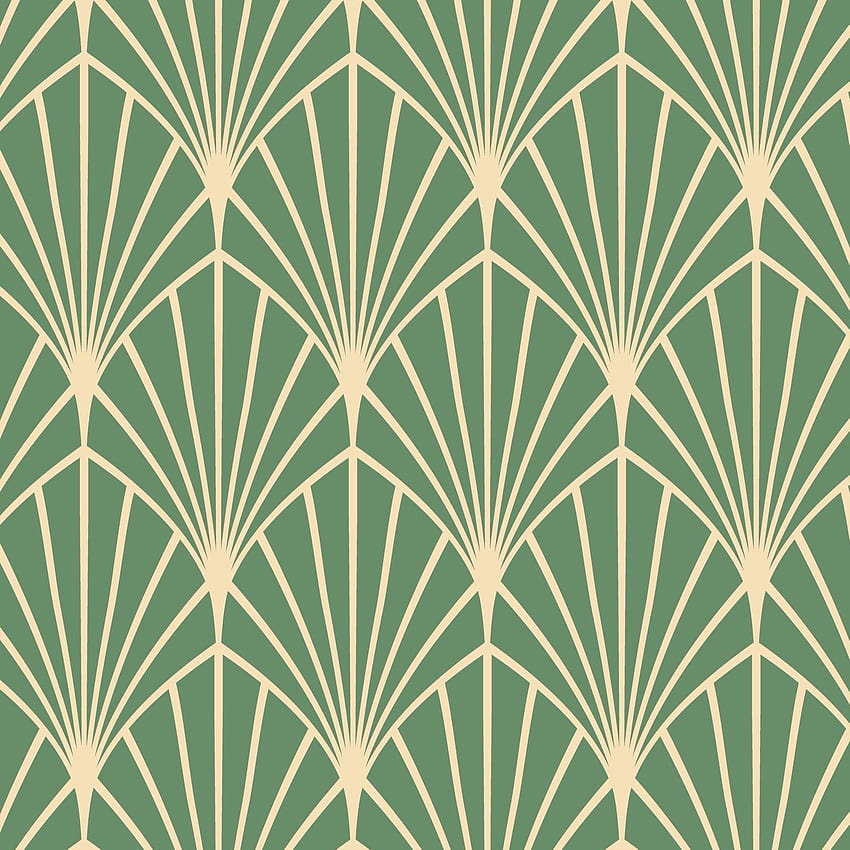 Green Art Deco - Peel And Stick - The Wallberry, 20s HD phone wallpaper