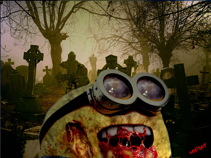 Pin oleh Enspired Visions di Halloween Happiness, Zombie Minions Halloween HD wallpaper
