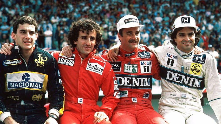 Candidatos al Campeonato Mundial, Ayrton Senna, Lotus, Alain Prost, McLaren, Nigel Mansell, Williams, Nelson PIquet, Williams fondo de pantalla