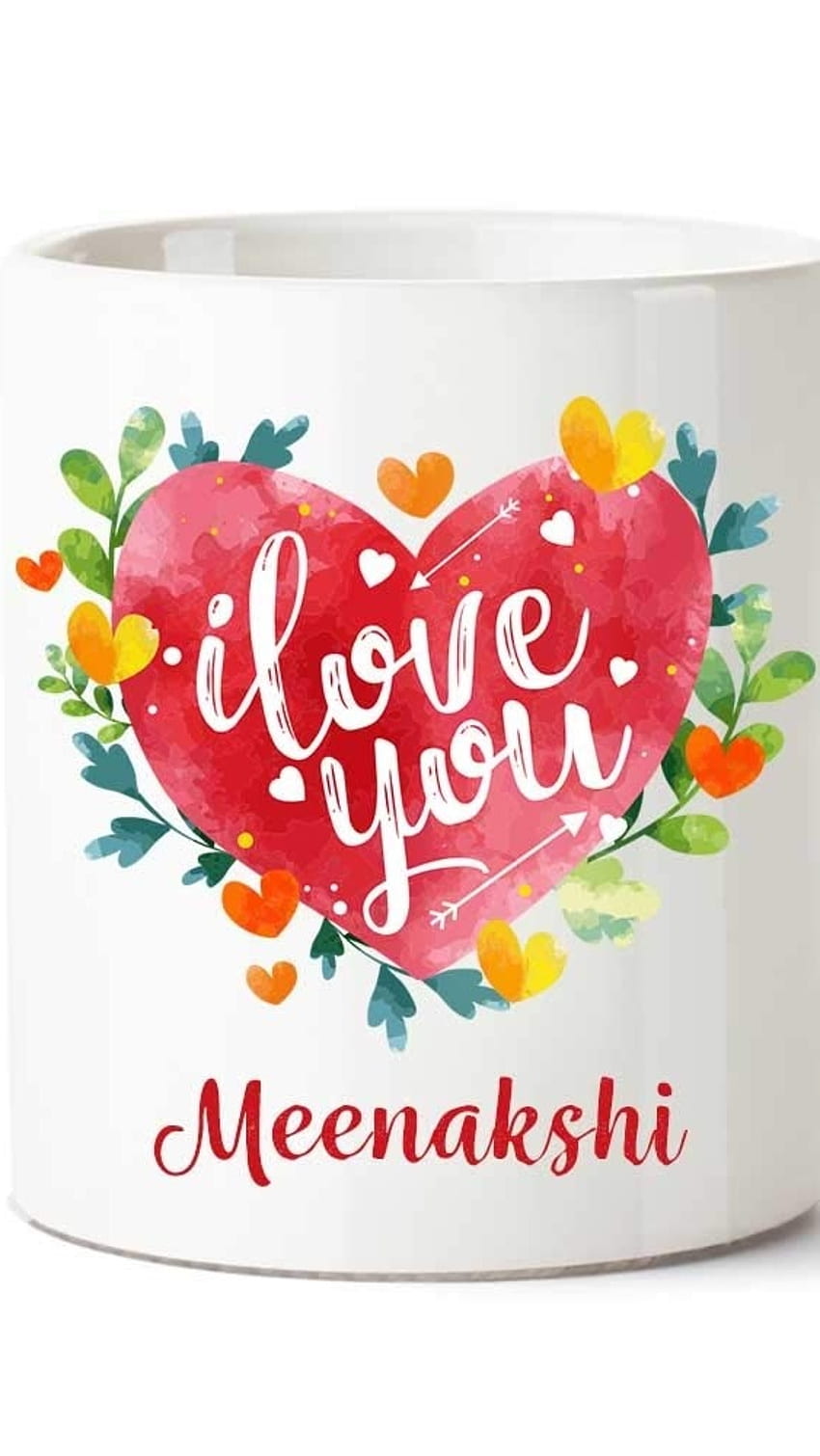 M Name, Meenakshi, heart, mug HD phone wallpaper