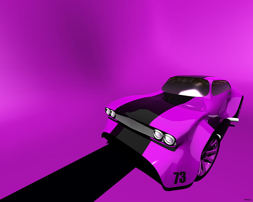 Car, esthetic, violet HD wallpaper