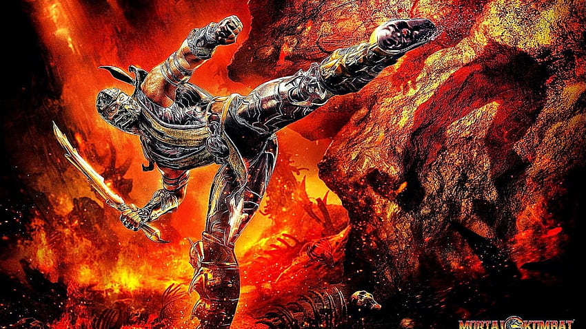 Mortal Kombat Scorpion Cool HD тапет