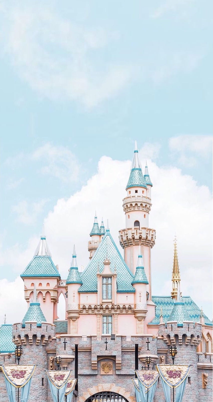 crédit accordé à l'arrière-plan Instagram de l'iPhone X Sleeping Beauty'. Disney , téléphone Disney , iphone disney, château de la belle au bois dormant Fond d'écran de téléphone HD