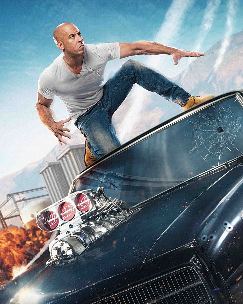Бързи и яростни 8 Vin Diesel Man Филми Знаменитости HD тапет за телефон